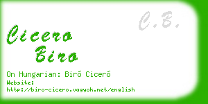 cicero biro business card
